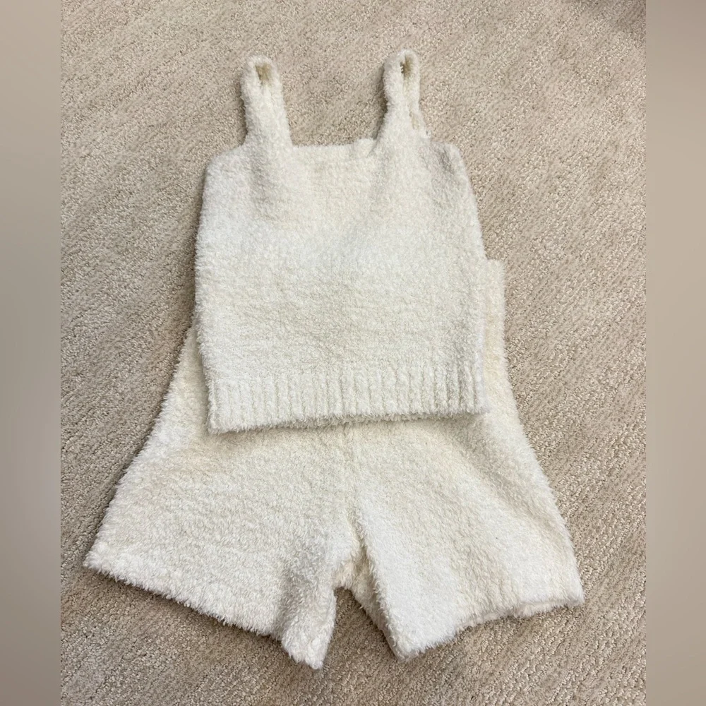 SKIMS Cozy Knit bouclé tank & shorts S